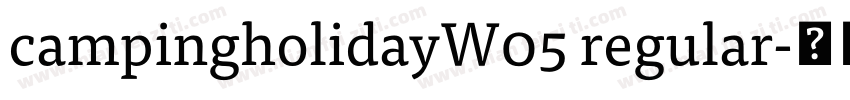 campingholidayW05 regular字体转换